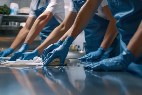 Productos de limpieza profesional para cocinas y comedores en colegios